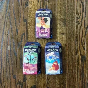 Lorcana Disney 1st Chapter Starter Decks (3-pack complete series) - BRAND NEW!!!